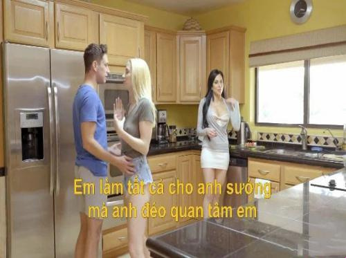 Pelajaran seks dari ibu tiri berpayudara besar